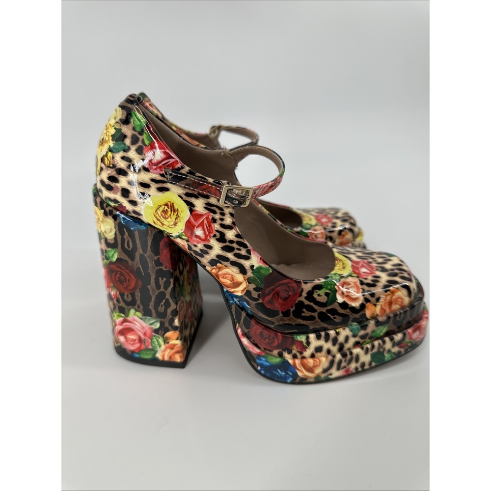Betsy Johnson Blondie Platform Shoes - Buckled Ankle Straps -High Block Heels 5M